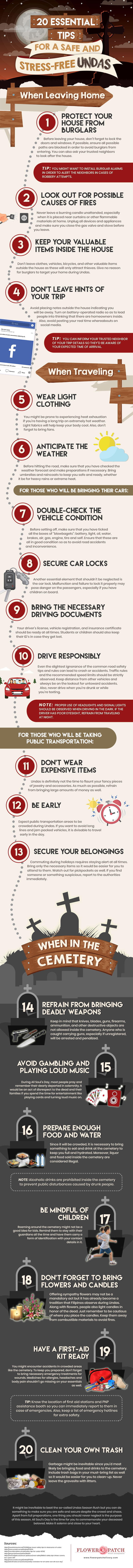 20 Essential Tips for a Safe and Stress-free Undas Infographic